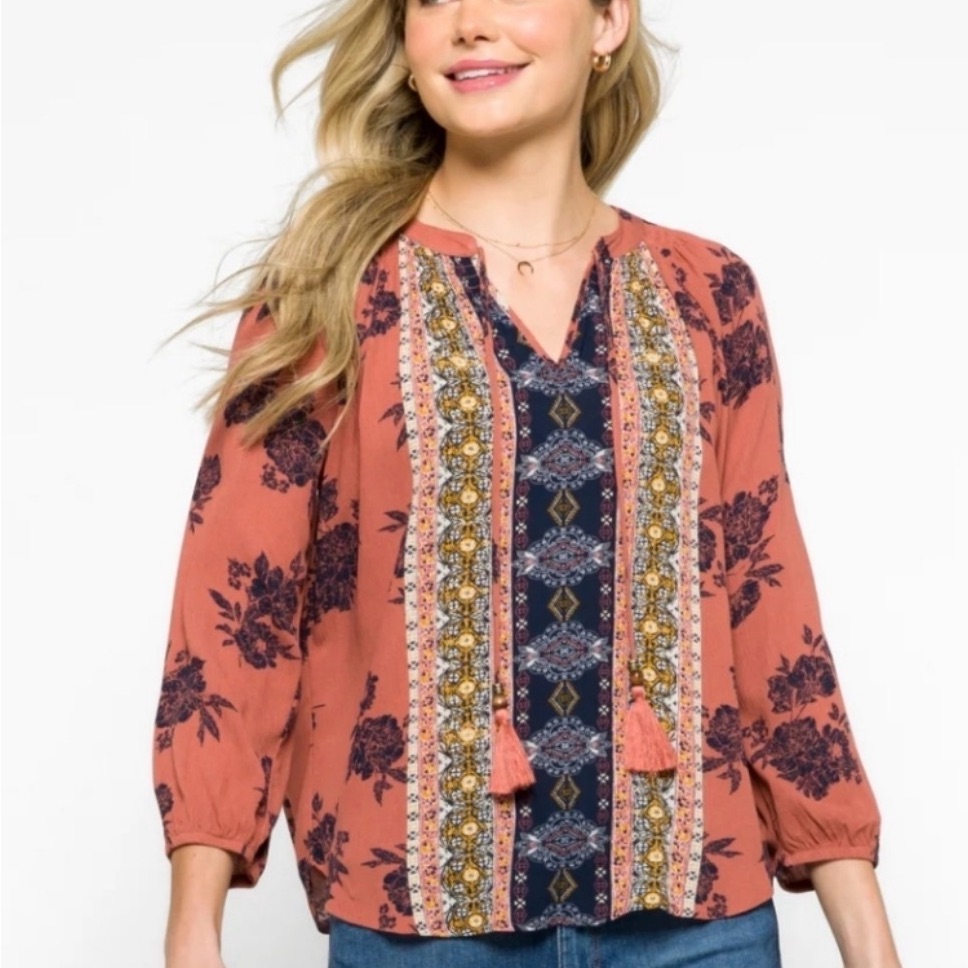 Mason & Belle Floral Boho Blouse